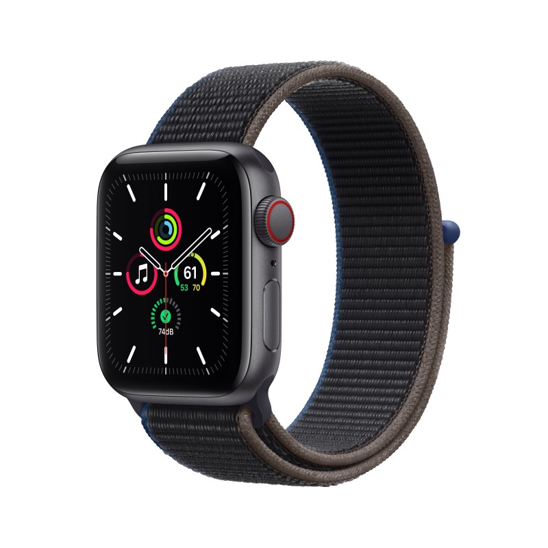 Apple Watch SE GPS + Cellular 40mm en color Aluminio Gris Espacial con Correa Loop deportiva Negro MYEL2TY A