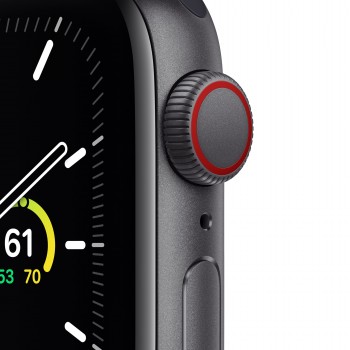 Apple Watch SE GPS + Cellular 40mm en color Aluminio Gris Espacial con Correa Loop deportiva Negro MYEL2TY A