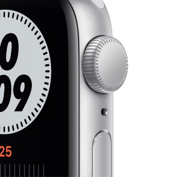 Apple Watch Nike SE GPS 40mm en color Aluminio Plata con Correa Deportiva Nike Blanca y Negra MYYD2TY A