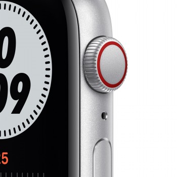 Apple Watch Nike SE GPS + Cellular 44mm en color Aluminio Plata con Correa Deportiva Nike Blanca y N MG083TY A