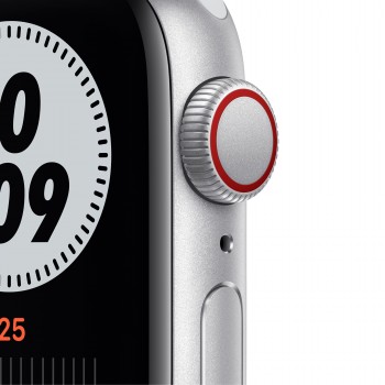 Apple Watch Nike SE GPS + Cellular 40mm en color Aluminio Plata con Correa Deportiva Nike Blanca y N MYYW2TY A