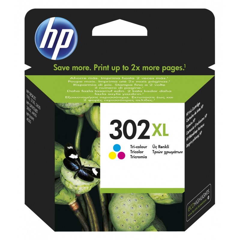 HP 302XL Original Cian, Magenta, Amarillo F6U67AEABE