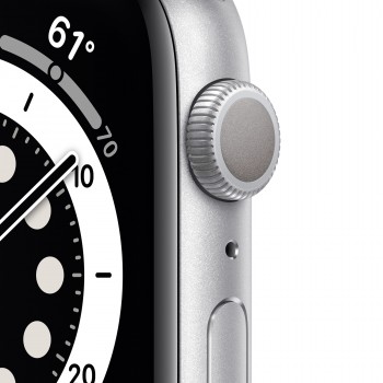 Apple Watch Series 6 GPS 40mm Color Aluminio Plata con Correa deportiva Blanca MG283TY A