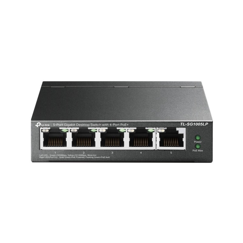 TP-LINK TL-SG1005LP - No administrado Gigabit Ethernet (10 100 1000) Negro - PoE