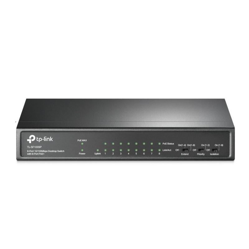 TP-LINK TL-SF1009P - No administrado Fast Ethernet (10 100) Negro - PoE