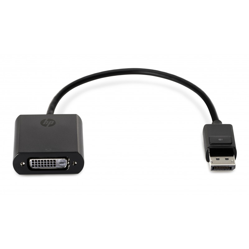 HP DisplayPort to DVI Adapter - Adaptador DisplayPort - DisplayPort (M) - DVI-D (H) - negro - para E F7W96AA