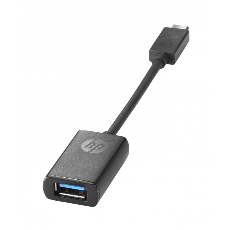 HP Adaptador USB-C a USB 3.0, USB-C, USB 3.0, Macho hembra, Negro, 0,1409 m N2Z63AAAC3