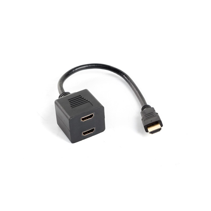 SPLITTER HDMI-A MACHO A 2XHDMI-A HEMBRA LANBERG AD-0019-BK - CABLE 25CM