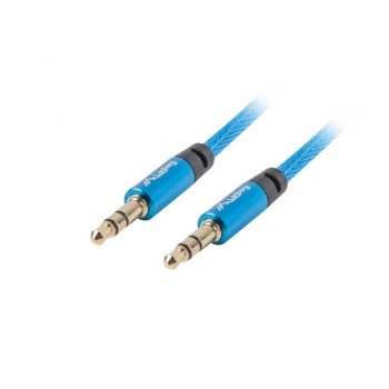 CABLE ESTÉREO LANBERG CA-MJMJ-10CU-0010-BL - CONECTORES JACK 3.5MM MACHO MACHO CHAPADOS EN ORO - CAB