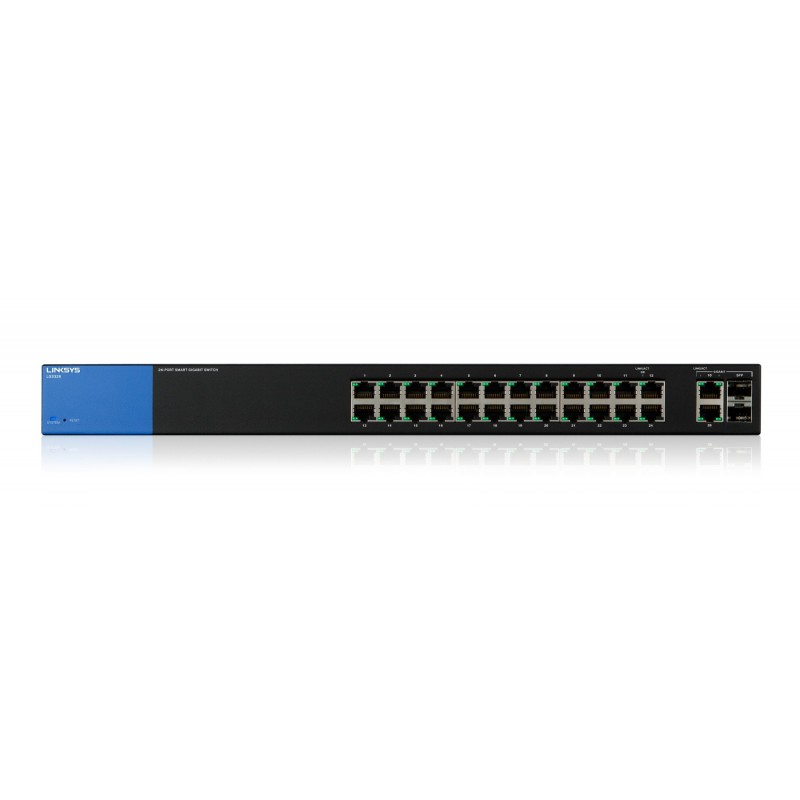 Linksys Smart LGS326 - Conmutador - Gestionado - 24 x 10 100 1000 + 2 x Gigabit SFP combinado - mont LGS326-EU