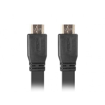 CABLE HDMI LANBERG CA-HDMI-21CU-0050-BK - CONECTORES MACHO MACHO CHAPADOS EN ORO - CABLE PLANO - RES