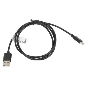CABLE LANBERG CA-USBO-10CC-0010-BK USB MACHO A USB TIPO-C MACHO - NEGRO - 1 METRO