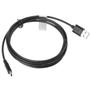 CABLE USB MACHO A USB TIPO-C MACHO LANBERG CA-USBO-10CC-0018-BK - NEGRO - 1.8 METROS