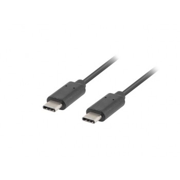 CABLE USB LANBERG CA-CMCM-10CU-0005-BK - CONECTORES USB TIPO-C A USB TIPO-C - 0.5M - NEGRO