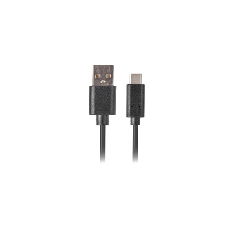 CABLE USB LANBERG CA-USBO-20CU-0005-BK - CONECTORES USB-A A USB TIPO-C - QC 3.0 - 0.5M - NEGRO