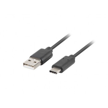 CABLE USB LANBERG CA-USBO-20CU-0010-BK - CONECTORES USB-A A USB TIPO-C - QC 3.0 - 1M - NEGRO