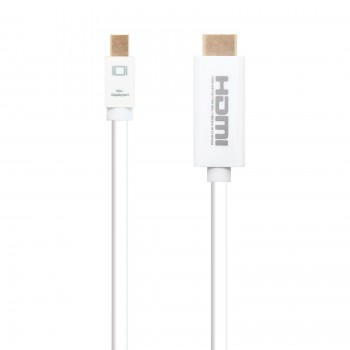 Cable conversor Mini dp a HDMI blanco 5m 10.15.4005