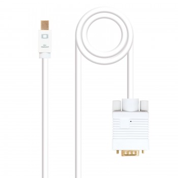 Cable conversor Mini dp a VGA blanco, 5m 10.15.4105