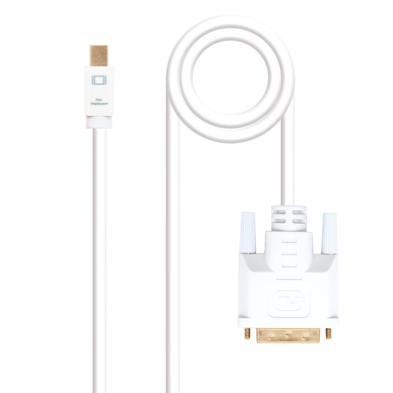 Cable conversor Mini dp a DVI blanco, 5m 10.15.4205