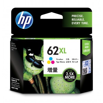 Cartucho de tinta original HP 62XL Tri-color  C2P07AEBL
