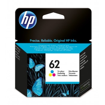 Cartucho de tinta original HP 62 TRICOLOR BL C2P06AEBL