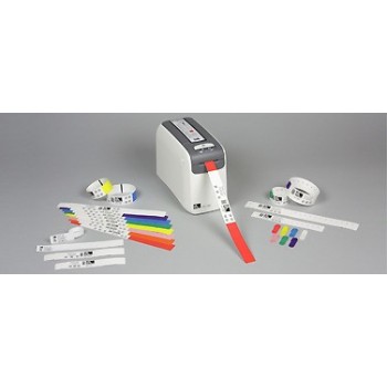 Zebra Z-Band Direct - Pulseras adhesivas acrílicas permanentes de polipropileno perforado - 6 mm roj 10006995-1K