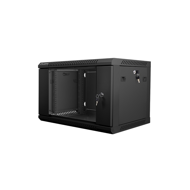 ARMARIO MURAL LANBERG WF01-6406-10B NEGRO - 19 48.26CM - 6U - IP20 - 600X450X368MM - HASTA 60KG DE 