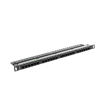 PATCH PANEL LANBERG PPU5-0024-B - 24 PUERTOS - CATEGORIA 5E - 19 48.26CM - 0.5U - NEGRO