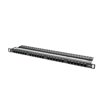 PATCH PANEL LANBERG PPU5-0024-B - 24 PUERTOS - CATEGORIA 5E - 19 48.26CM - 0.5U - NEGRO