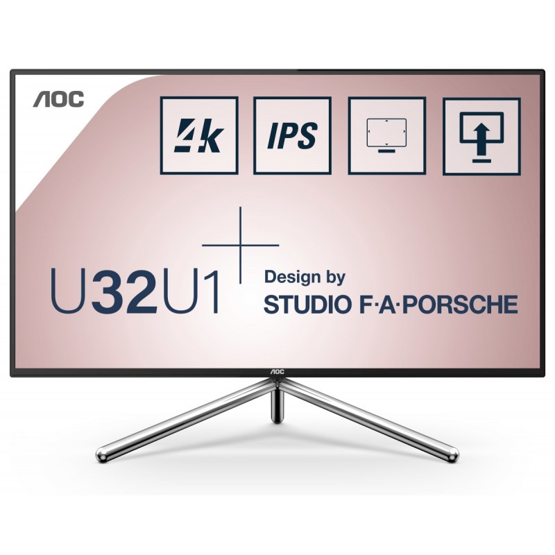 AOC Style-line - 31.5" - 3840x2160 - 4K Ultra HD LED - Negro U32U1