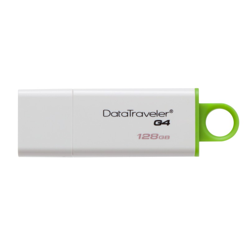Kingston Technology DataTraveler G4, 128 GB, USB tipo A, 3.0 (3.1 Gen 1), Tapa, 10,31 g, Verde, Blan DTIG4 128GB