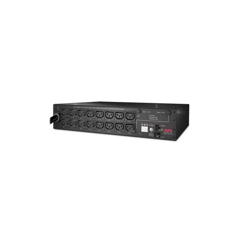 APC AP7911B unidad de distribución de energía (PDU) 2U Negro 16 salidas AC
