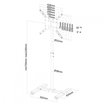 SOPORTE PARED MONITOR-TV NS-FS100BLACK