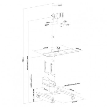 SOPORTE PARED MONITOR-TV FPMA-MOBILE1700
