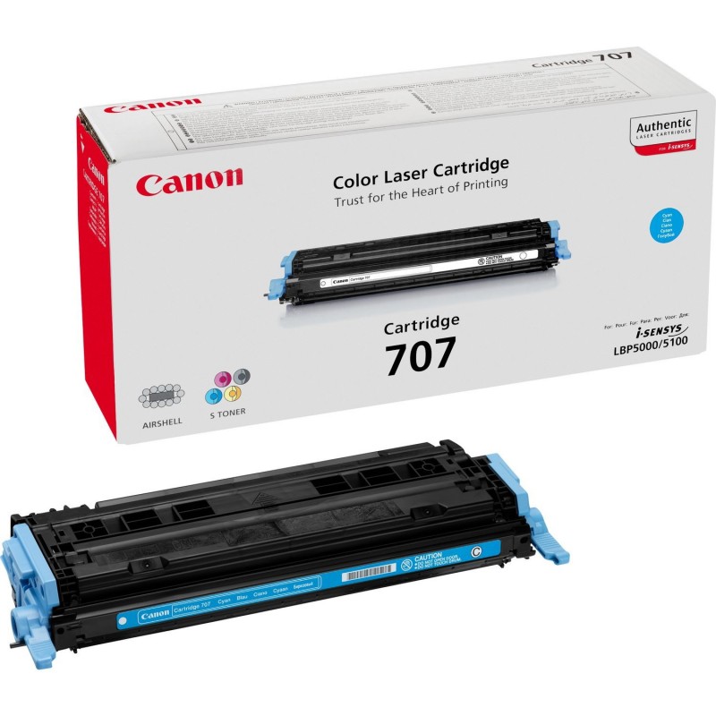Canon 707 - Cartucho de tóner - 1 x cián - 2000 páginas 9423A004