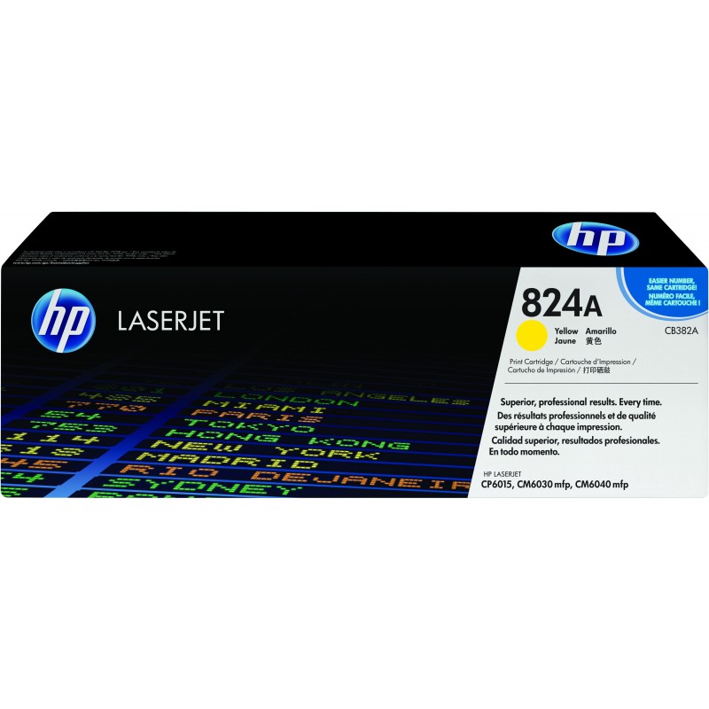 Cartucho de tóner original LaserJet HP 824A amarillo CB382A
