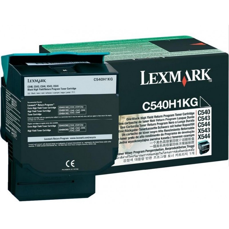 Lexmark - Cartucho de tóner - Alto rendimiento - 1 x negro - 2500 páginas - LRP   LCCP C540H1KG