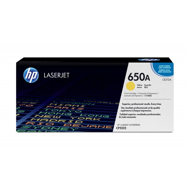 Cartucho de tóner original LaserJet HP 650A amarillo CE272A