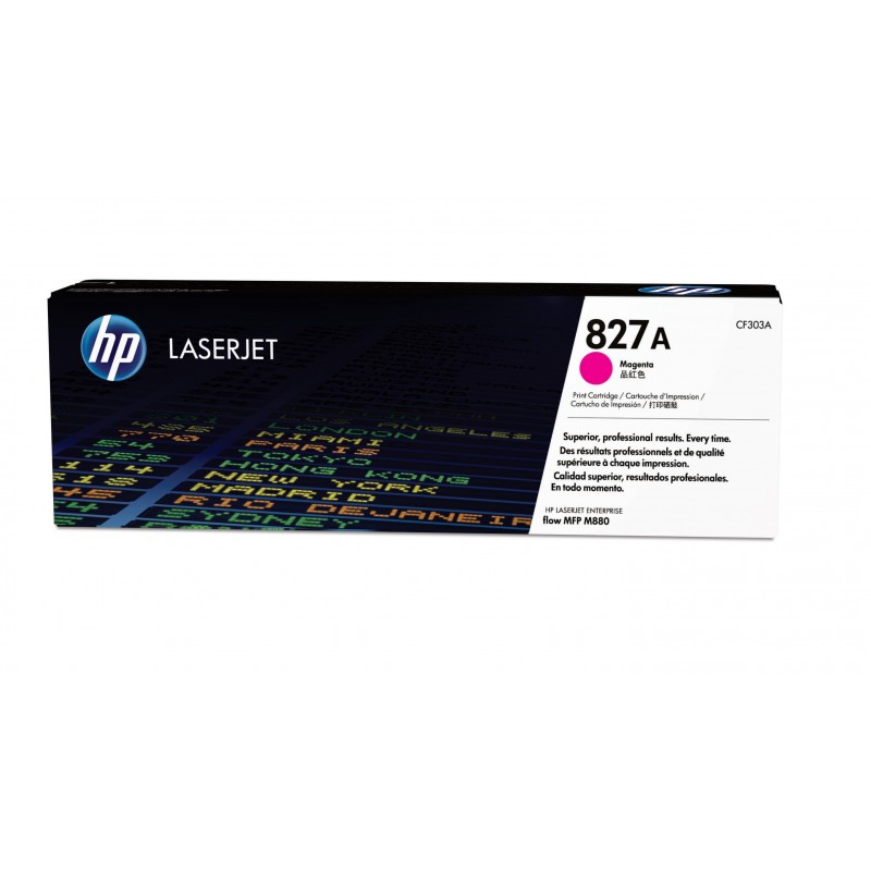 Cartucho de tóner original LaserJet HP 827A magenta CF303A