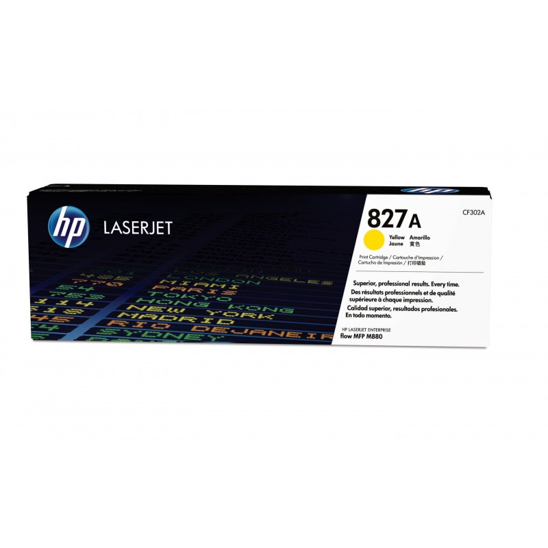 Cartucho de tóner original LaserJet HP 827A amarillo CF302A