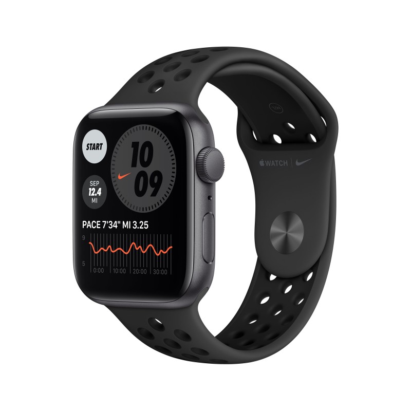 Apple Watch SE Nike 44MM Aluminio Gris con correa color Antracita, Negro  MYYK2TY A