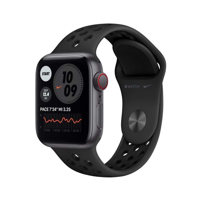 Apple Watch SE Nike 40MM Aluminio Gris con correa color Antracita, Negro - 4G MG013TY A