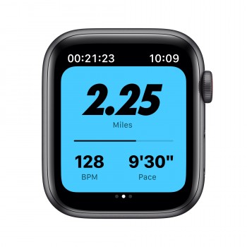 Apple Watch SE Nike 44MM Aluminio Gris con correa color Antracita, Negro - 4G MG0A3TY A