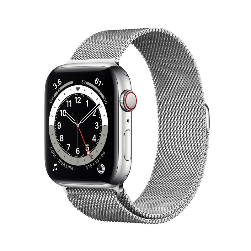 Apple Watch Series 6 44MM Acero inoxidable Plata con correa color Plata - 4G M09E3TY A