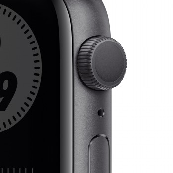 Apple Watch Series 6 Nike 44MM Aluminio Gris con correa color Antracita, Negro  MG173TY A