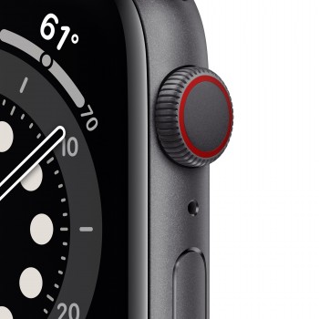 Apple Watch Series 6 44MM Aluminio Gris con correa color Negro - 4G MG2E3TY A