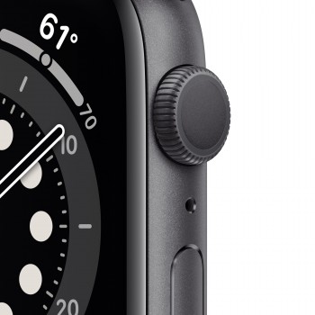 Apple Watch Series 6 44MM Aluminio Gris con correa color Negro  M00H3TY A