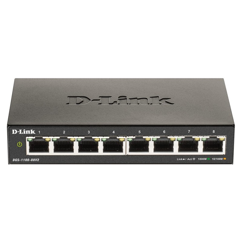 D-Link DGS-1100-08V2 switch Gigabit Ethernet (10 100 1000) Negro