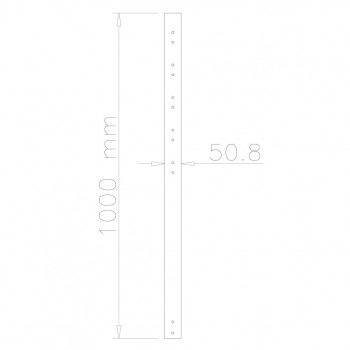 Newstar Barra alargadora LCD LED Plasma Soporte TV de Techo maximo 50kg EXTENSION POLE 1M