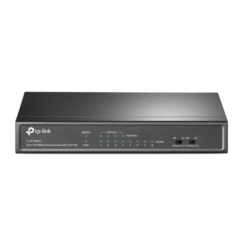 TP-LINK TL-SF1008LP switch No administrado Fast Ethernet (10 100) Negro - PoE